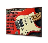 WTD Toile décorative pour décoration murale d'intérieur avec inscription You Can'T Buy Happiness, But (Gd) Buy A Guitar 40 x 60 cm