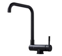 WTEPNQQDI Robinet d'évier de Cuisine for Bar Farmhouse Commercial, Robinet Rotatif à fenêtre intérieure, d'eau Chaude et Froide Rabattable, mitigeur Noir Basse(Black B)