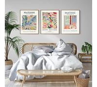WTEVMAIY Vintage Henri Matisse Posters et Impressions Abstraites Art Mural sur Toile Beige Décoration Maison Sans Cadre 50 × 70 cm × 3 pcs