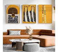 WTEVMAIY Vintage Wall Art Canvas Painting Nordic Abstrait Femme Poster Et Figure Ethnique Impression Décor Peintures Murs Décoration Maison Photos Sans Cadre 50 × 70 cm × 3 pcs
