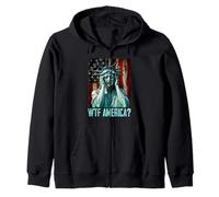 WTF America Statue de la Liberté pleurant Vieilli Sweat à Capuche