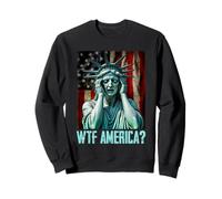 WTF America Statue de la Liberté pleurant Vieilli Sweatshirt