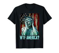 WTF America Statue de la Liberté pleurant vieilli T-Shirt