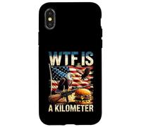 WTF est un pistolet à hamburger American Eagle patriotique amusant d'un kilomètre Coque pour iPhone X/XS