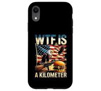 WTF est un pistolet à hamburger American Eagle patriotique amusant d'un kilomètre Coque pour iPhone XR