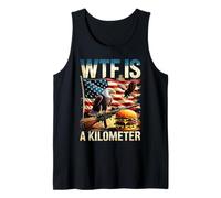 WTF est un pistolet à hamburger American Eagle patriotique amusant d'un kilomètre Débardeur