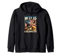 WTF est un pistolet à hamburger American Eagle patriotique amusant d'un kilomètre Sweat à Capuche