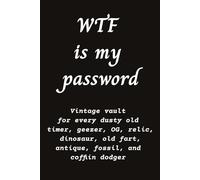 WTF is my password Vintage vault for every dusty old timer, geezer, OG, relic, dinosaur, old fart, antique, fossil and coffin dodger: Password log ... section for nearly 250 accounts/websites