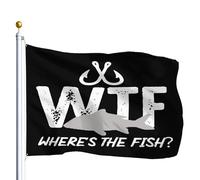 Wtf Où Sont Les Chapeaux De Poisson Pour Hommes Qui Pêchent ? Ici, Des Chapeaux De Poisson ! Décoration Bannière 90X150Cm Avec Œillets Éclatantes Bannière Cour Drapeau De Cour Pour Dortoirs