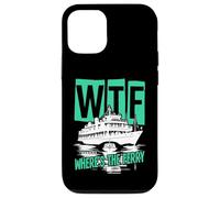 WTF Where's The Ferry Funny Summer Island Voyage Sea Humour Coque pour iPhone 12/12 Pro