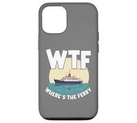 WTF Where's The Ferry Funny Summer Island Voyage Sea Humour Coque pour iPhone 12/12 Pro