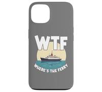 WTF Where's The Ferry Funny Summer Island Voyage Sea Humour Coque pour iPhone 13