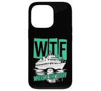 WTF Where's The Ferry Funny Summer Island Voyage Sea Humour Coque pour iPhone 13 Pro