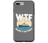 WTF Where's The Ferry Funny Summer Island Voyage Sea Humour Coque pour iPhone 7 Plus/8 Plus