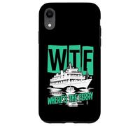 WTF Where's The Ferry Funny Summer Island Voyage Sea Humour Coque pour iPhone XR