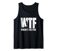 WTF Where's The Fish Funny Bold Fishing Lovers Minimaliste Débardeur