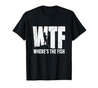 WTF Where's The Fish Funny Bold Fishing Lovers Minimaliste T-Shirt