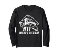WTF Where's The Fish Humour de pêche drôle pour pêcheurs Manche Longue