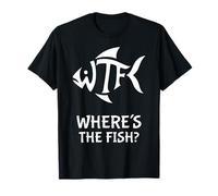 WTF Where's The Fish Logo de pêche amusant pour homme T-Shirt