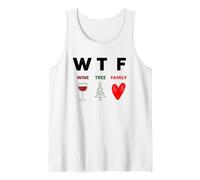 WTF Wine Tree Family - Design Noël Drôle Vin Sapin Famille Débardeur