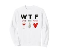 WTF Wine Tree Family - Design Noël Drôle Vin Sapin Famille Sweatshirt
