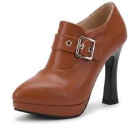 Wtharosa Bottines À Plateforme Femme Bout Pointu Talon Aiguille Bride À Boucle Fermeture Éclair Latérale Bottes De Club Bottines De Fête pour Sortie Nocturne Et Événements Spéciaux