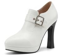 Wtharosa Bottines À Plateforme Femme Bout Pointu Talon Aiguille Bride À Boucle Fermeture Éclair Latérale Bottes De Club Bottines De Fête pour Sortie Nocturne Et Événements Spéciaux