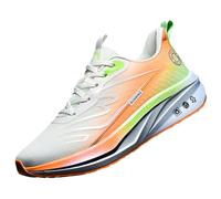 Wtharosa Chaussures de Course Grande Taille Unisexes Légères Respirantes Semelle Amortie Design Tendance pour Sport et Jogging,Orange,47 EU