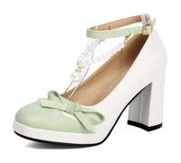 Wtharosa Talons Bloc Taille Forte Femme Noeud Perle Soirée