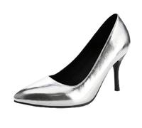 Wtharosa Talons Habillés Grandes Tailles Bout Pointu Talon Aiguille Escarpins Élégants Chaussures de Soirée Confortables Escarpins Formels Invitée de Mariage et Tenue d'Événement,Argent,45 EU