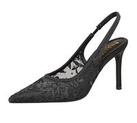 Wtharosa Talons Slingback Dentelle Légers Bout Pointu Stiletto Escarpins Confortables Mesh Respirant Chaussures Habillées pour Port Prolongé Invitée De Mariage Et Fête,Noir,39 EU