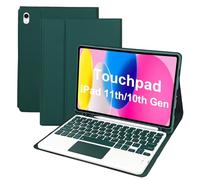 WthGrop Étui avec clavier avec pavé tactile pour iPad (A16) 11{^>e<^} 2025/10{^>e<^} génération 2022 - Étui folio amovible sans fil pour iPad 11" A16/10e génération 11", vert