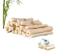 Wtirey Bâtons à mâcher en bambou pour petits animaux - Jouets pour lapins, hamster et cochon d'Inde, jouets à mâcher pour lapin et briser l'ennui, accessoires pour lapin