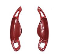 WTIXCRQ Compatible avec Jaguar pour XF pour F-Pace pour Type X760 X250 X260 X761 X351 Autocollants De Volant De Voiture ABS Levier De Vitesse De Sport De Voiture Voiture Volant(Pearl Red)