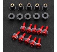 WTIXCRQ Compatible avec XL 650 600 700 1000 125V pour Transalp pour Varadero pour XRV750 Moto Écrous De Puits Pare-Brise Rivet Écrou Vis Boulons De Vent Boulons Corps écrous Moto(Red)