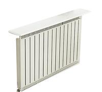 WTJDCCY Etagere Radiateur à Poser sans Percer, Étagère Murale Bois, Cache Radiateur avec Revêtement Aluminium au Dos pour Salon, Chambre ou Cuisine(White,80x16cm/31x6in)