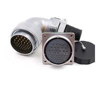 WTKFXVYHU Connecteur mâle coudé à Angle Droit WF55 40 Broches et connecteur Femelle TV+Z étanche Circulaire