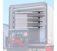 WTLONBF Barres de séparation de Benne de Camion antidérapantes et Robustes à cliquet, réglables et verrouillables pour fourgonnettes, SUV et remorques (argentées, 4 pièces, réglables de 210 à 248 cm)