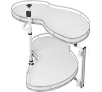 WTLONBF Organisateur d'angle pour Meuble de Rangement avec mécanisme de Fermeture amortie, étagère coulissante pivotante à 2 Niveaux, pour Rangement dans Les Angles Morts, B Droite 1000 mm