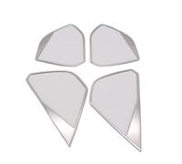 WTNZBAEM Accessoires Auto compatibles avec Peugeot 3008 5008 GT 2017 2018 2019 2020 2021 2022 Garniture de Haut-Parleur de Porte intérieure en Acier Inoxydable 4 pièces(Silver)