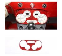 WTNZBAEM Autocollant de Protection for Panneau de climatisation de Voiture, Compatible avec Fiat 500 2011-2019, en Fibre de Carbone véritable (Carbone Souple)(Style B)