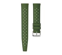 WTNZBAEM Bracelet de montre Bubber à dégagement rapide compatible avec les montres Oris Divers Sixty-Five Date, Tissot T120, Breitling, en silicone, 19 mm, 20, 21, 22(Green,19mm)