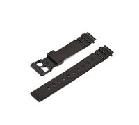 WTNZBAEM Bracelet de montre convexe en résine et silicone for femme, compatible avec Casio LRW-200H, noir brillant, blanc, rose, sport, étanche, 14 mm(Black)
