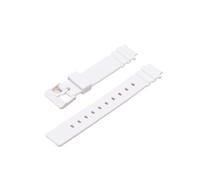 WTNZBAEM Bracelet de montre convexe en résine et silicone for femme, compatible avec Casio LRW-200H, noir brillant, blanc, rose, sport, étanche, 14 mm(White)