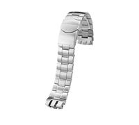 WTNZBAEM Bracelet de montre en acier de précision 20 mm compatible avec les bracelets d'interface concaves et convexes Swatch YTS401, YTS402, YTS407G, YTB400, YTS403 et 409(Silver)