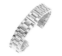 WTNZBAEM Bracelet de montre en acier inoxydable 15 mm et 18 compatible avec les bracelets papillon Chopard Happy Diamonds Five Drill Seven Strad(Silver,15mm)
