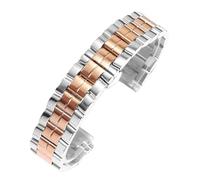 WTNZBAEM Bracelet de montre en acier inoxydable 15 mm et 18 compatible avec les bracelets papillon Chopard Happy Diamonds Five Drill Seven Strad(Between rosegold,18mm)