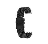 WTNZBAEM Bracelet de montre en acier inoxydable 20 mm/22 mm, maille milanaise, compatible avec les bracelets Armani AR2447 et Casio EFR-303(G19-09 black,20mm width)