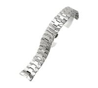 WTNZBAEM Bracelet de montre en acier inoxydable 22 mm/24 mm, compatible avec les modèles Panerai PAM441 et PAM111, bracelet luxe incurvé solide for homme, argent(Silver-,24mm)