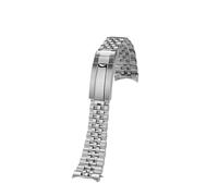 WTNZBAEM Bracelet de montre en acier inoxydable à arc solide, compatible avec la série Casio Swordfish MDV-106 MDV-107, chaîne modifiée(Silver)